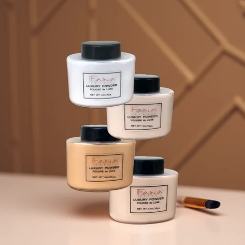 4 Color Luxury Powder for Women Face Foundation Banana Powder Bottle Loose Powder Authentic Oil-Control Beauty Make Up Art Tools