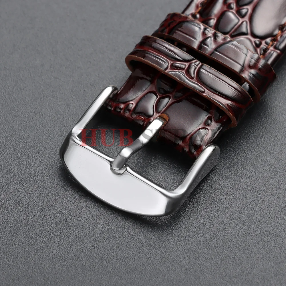 18mm 19mm 20mm 21mm 22mm Stone Pattern Design Leather Watch Strap Universal Soft Watchbands Casual Business Wristwatch Band