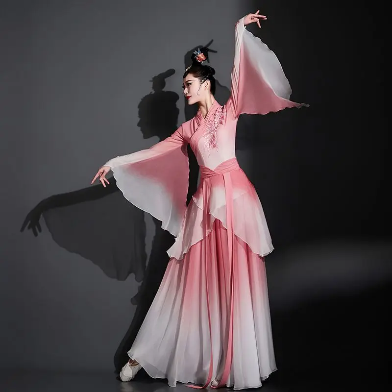 

Classical Dance Calling Fish Hanfu Song Performance Dress New Drama Dance Art Exam Dancing Suit Group Dance Fairy Air Fan Dress