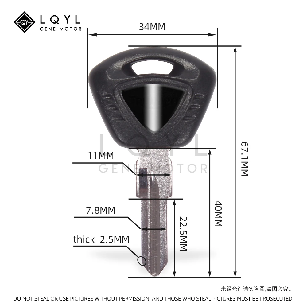 Lqyl Blank Key Motorfiets Vervangen Ongesneden Sleutels Voor Triomf 1050 T955 Street Triple 600 675 Tiger 800 T100 T900 T 800 T 100 120 900