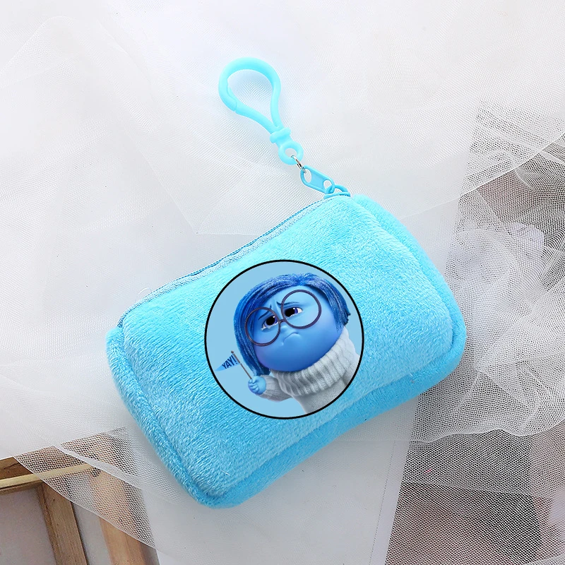 Monedero de felpa de dibujos animados de Disney para niños, Mini bolsa de almacenamiento cuadrada, bolso Kawaii para niños, regalos de cumpleaños,