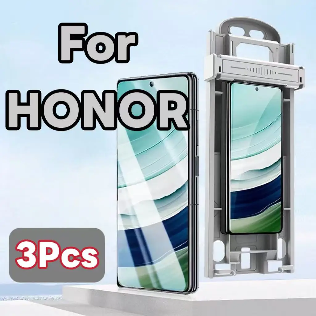 

3Pcs For HONOR Magic 7 6 Pro 90 100 200 300 Ultra 400 Ceramic Film Screen Protector No Dust Positioning Kit Not Tempered Glass