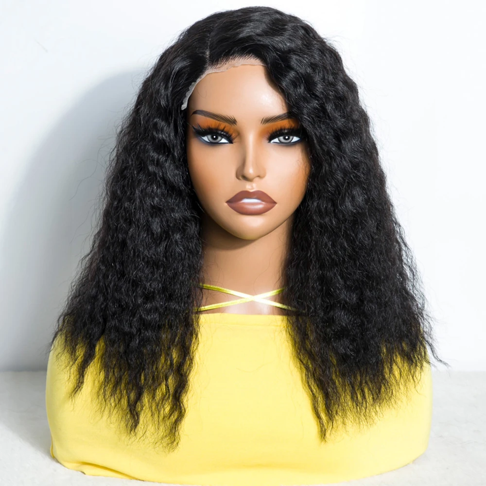 

Парик Lekker из натуральных волос, без клея, с глубокой волной, с боковой частью