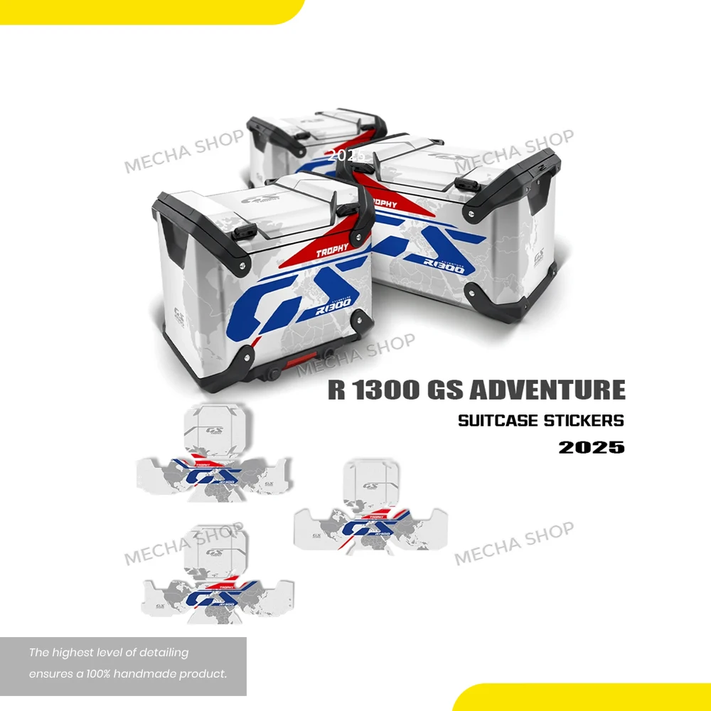 

For R1300GS Adventure R1300GSA 2025- Top Box Decal Aluminium Panniers Sticker Kit Motorcycle Protective Decal Graphic Sticker