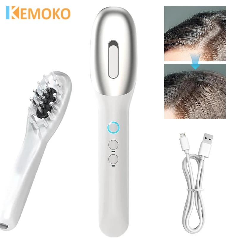 

EMS Electric Hair Growth Comb Medicinal Scalp Massage Comb LED Light Therapy Micro-current Anti-Hair Loss Vibration Massage