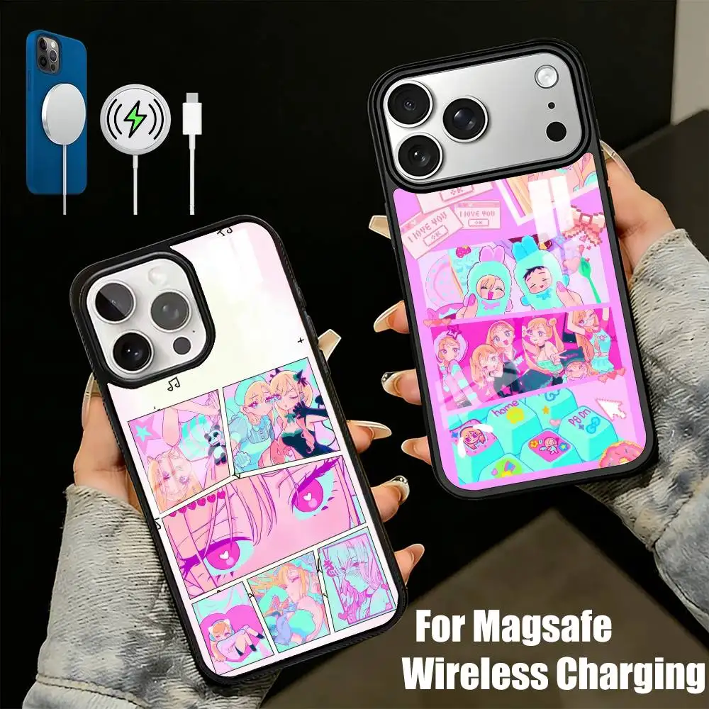 Cosplay Romance My D-Dress-Up D-DarlingS Phone Case For iPhone17,16,15,14,13 Plus,Pro Max Magnetic For Magsafe Wireless Charging