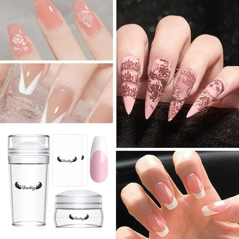 Clear Nail Stamper Stamping Jelly For French Style Not Easily Deformed Tools Suitable For Women And Girls