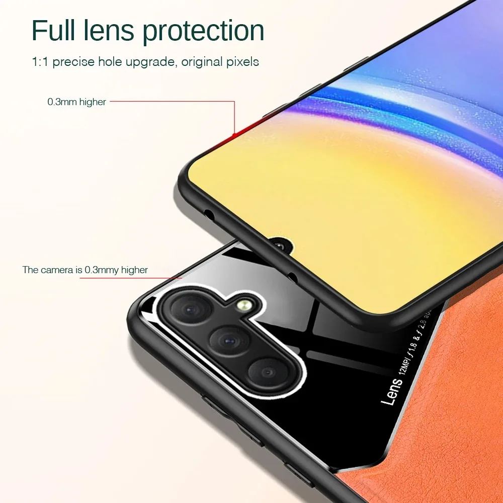 Für Samsung Galaxy A57 A37 A17 A56 A36 A26 A16 A06 A55 A35 A25 A15 A24 Hülle A14 A34 A54 5G TPU Lederhülle Rahmenschutz Coque – Detail 4
