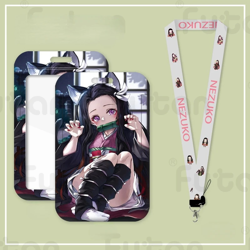 Demon Slayer Card Wallet Nezuko Comic Peripheral Credential Holder Tanjirou Anime Print Credit Card Holders Inosuke Badge Holder