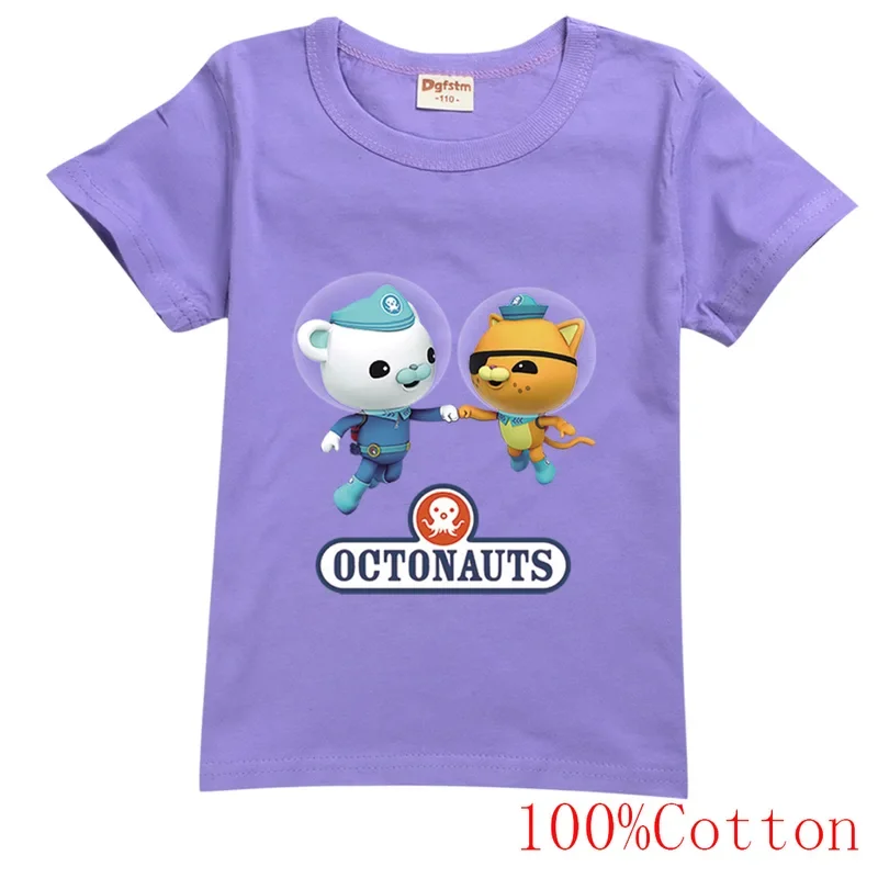 T-shirt à Manches Courtes pour Enfant Garçon et Fille, Vêtements d'Été, Dessin Animé Les Octonauts, Y-Soft, Mignon, Anniversaire