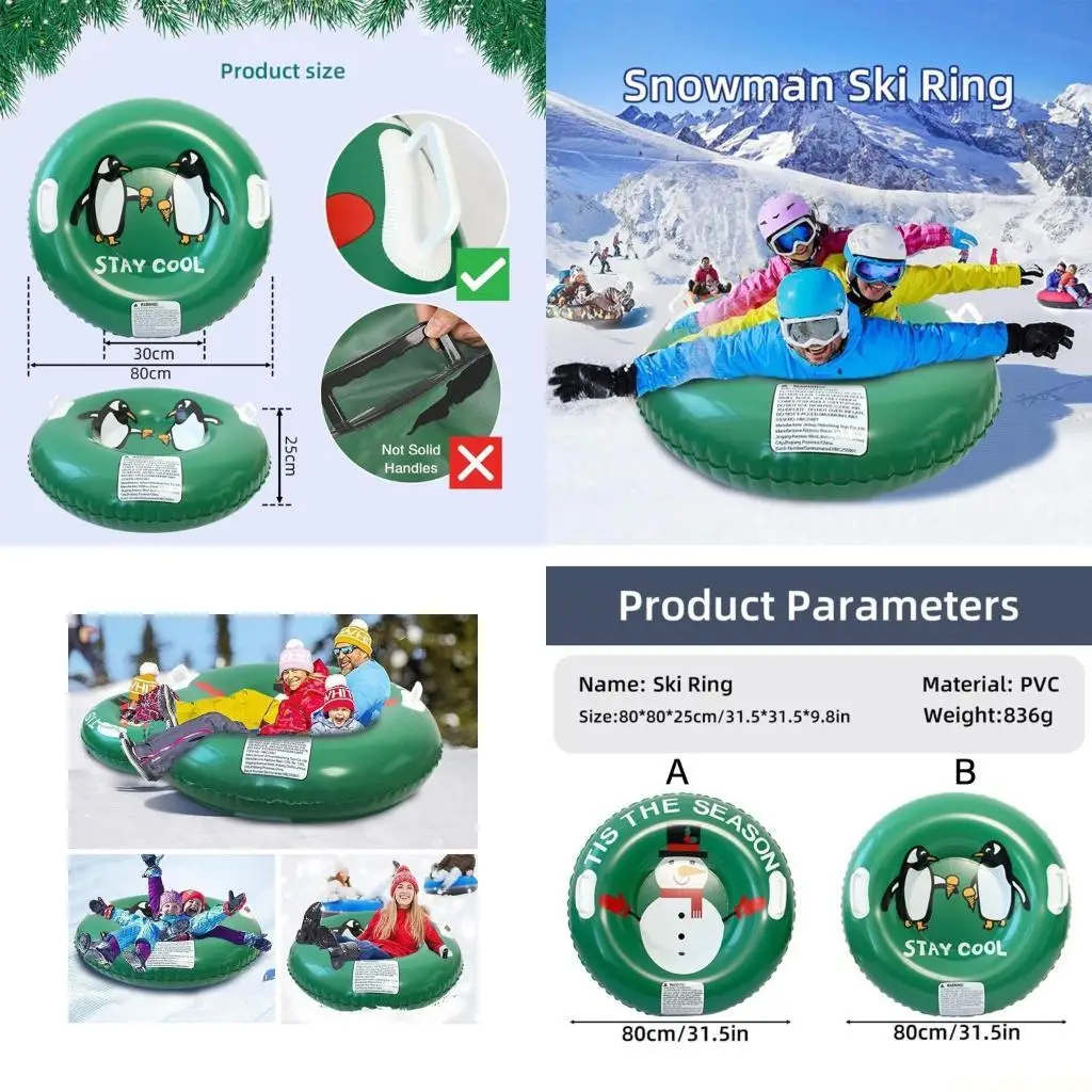 

M5TC Cold Weather Snow Tube Features Reinforced Bottom Grip Durability Construction Compacts Travel Friendly