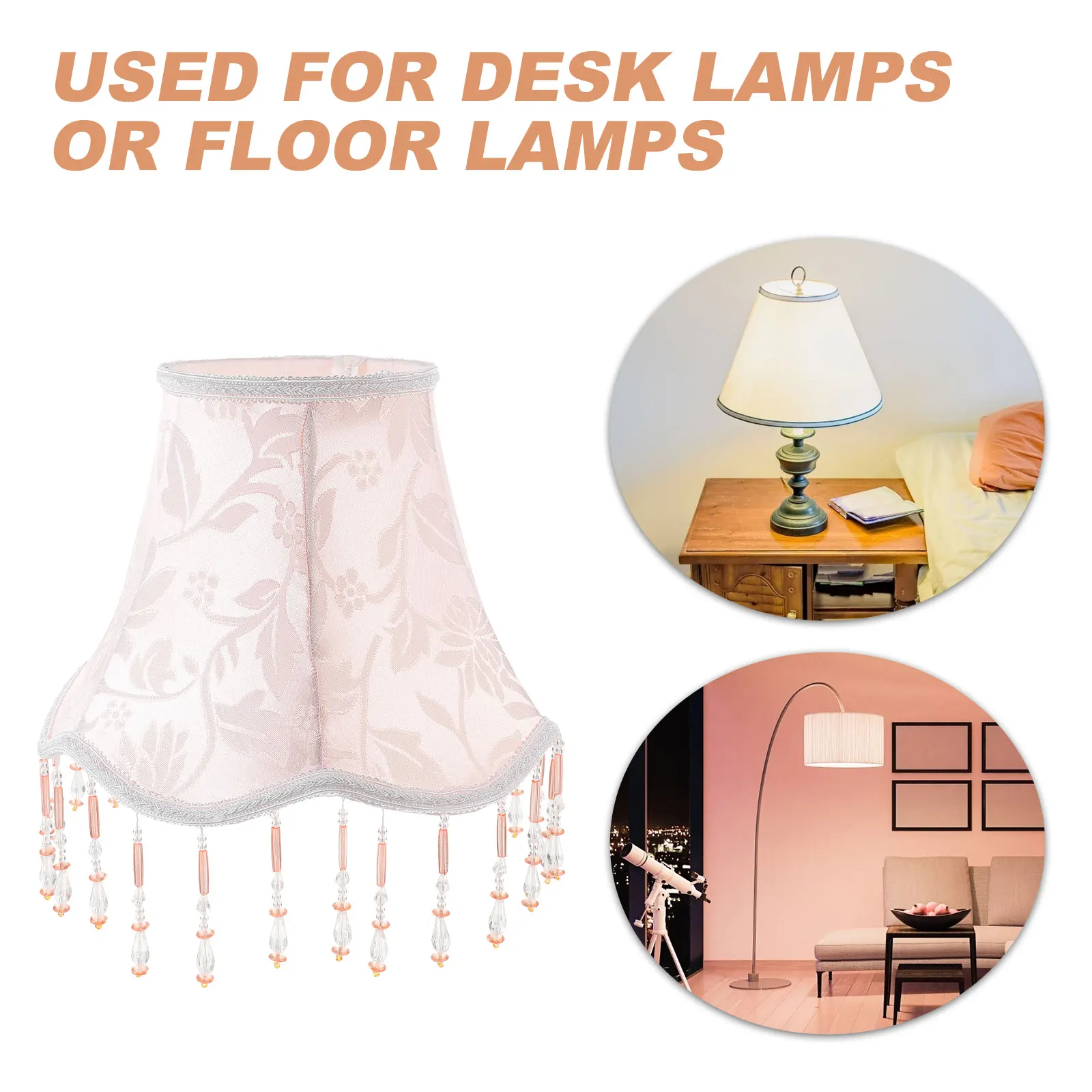 

Fringe Lamp Shade Fabric Vintage Table Lamp Shade Decorative Cloth Cover For Bedroom Living Room Replacement Shades Durable Soft