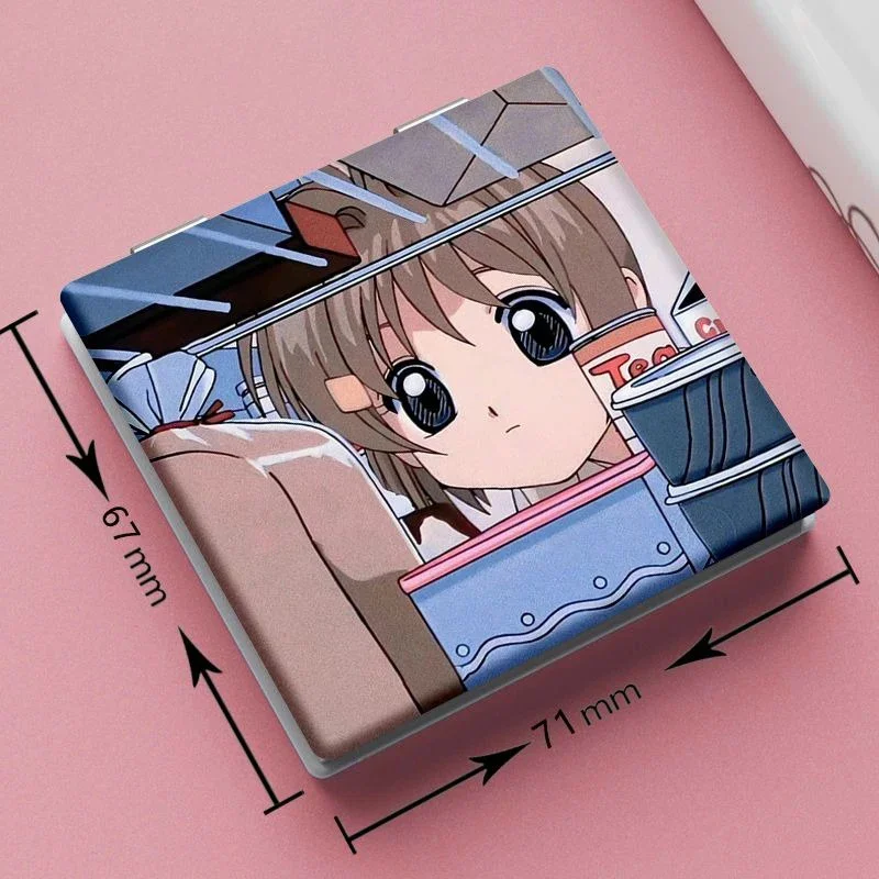 7x6cm, Card Captor Sakura, Folding Double-sided Makeup Mirror, Portable Travel, Mini, Anime Cute Girls Kids, Magnifying, Square