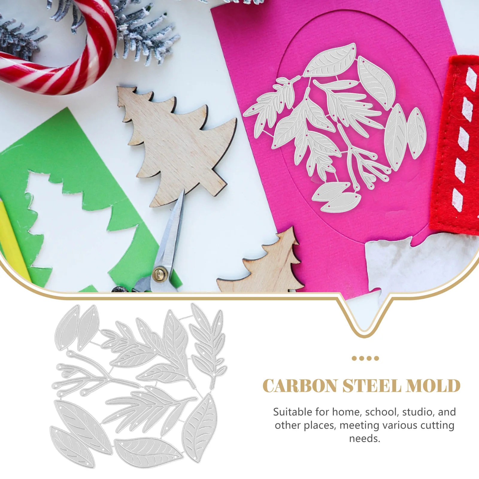 

1 set 1 Set Metal Cutting Die Carbon Steel Diy Leaf Shape Paper Craft Sturdy Durable Precise Cutting Craft Tool For Card Making