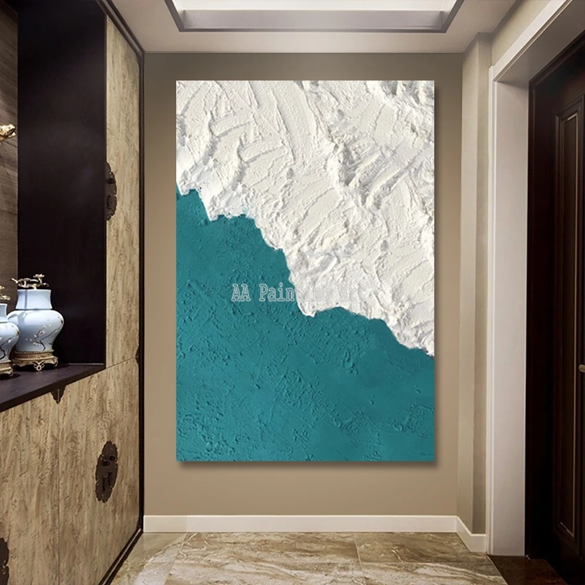 

3D Thick New Abstract Design Oil Painting Pure Handmade Hot Selling Wall Decoration Textured Canvas Art For Hotel Decoration