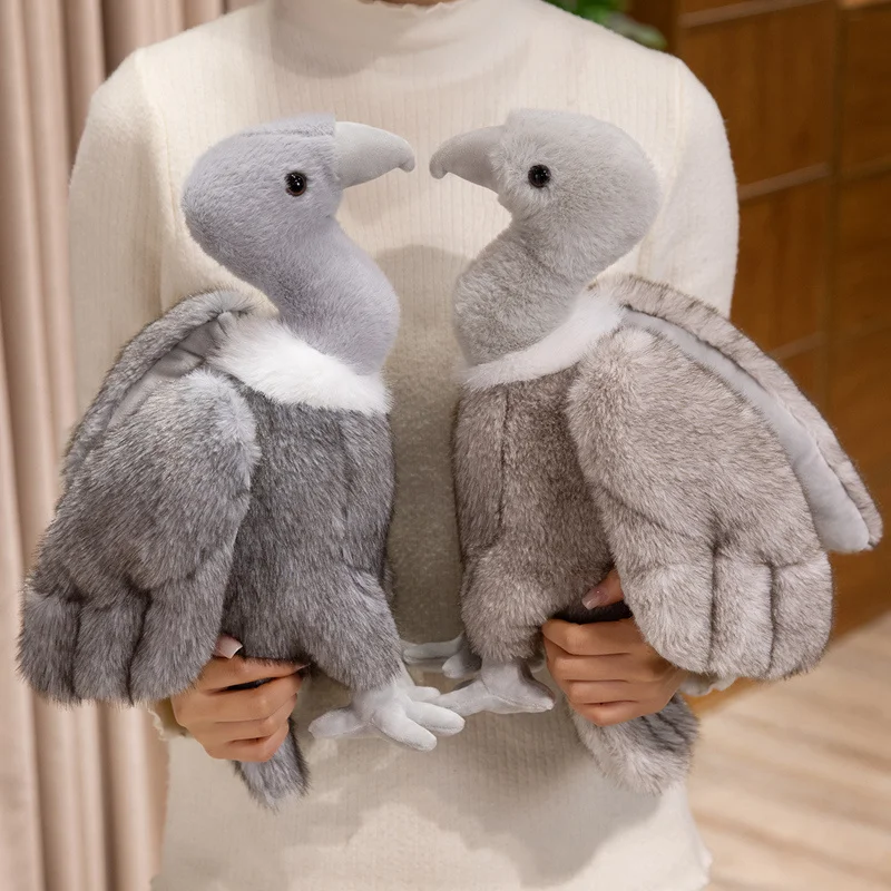 

1Pc 35cm Simulation Vulture Plush Toys Lifelike Cinereous Vulture Dolls Stuffed Eagle for Birthday Gift