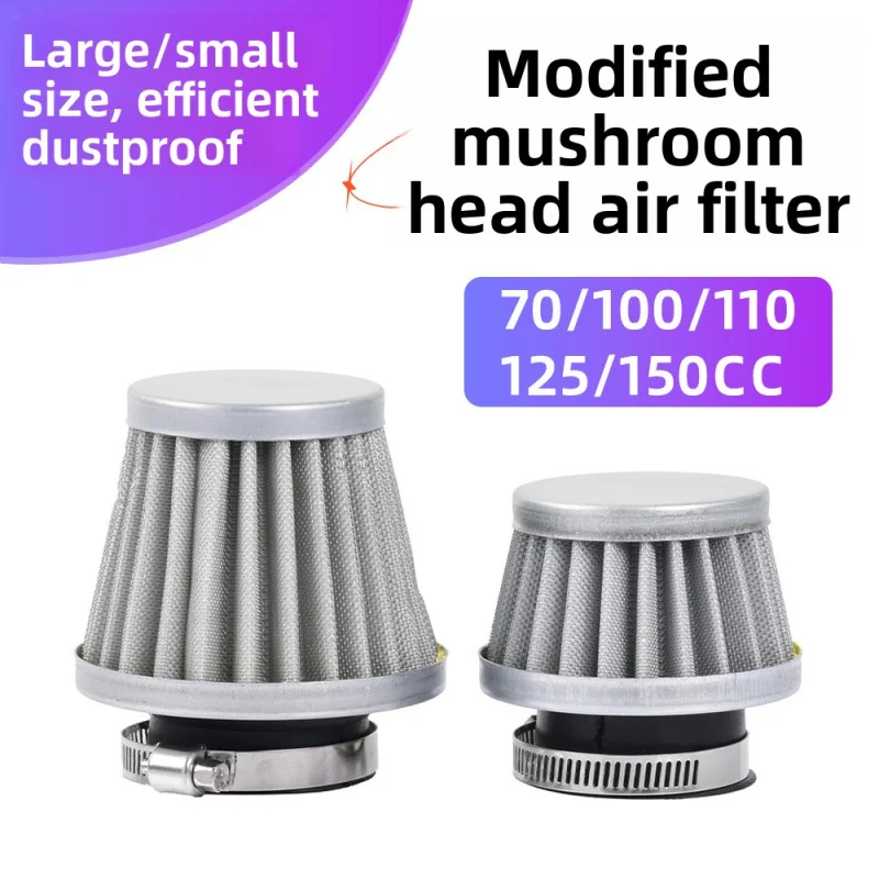 

Modifying motorcycle with mushroom head air filter, suitable for Guihuo, Longxin, Futian, and Zongshen 110 air filters.