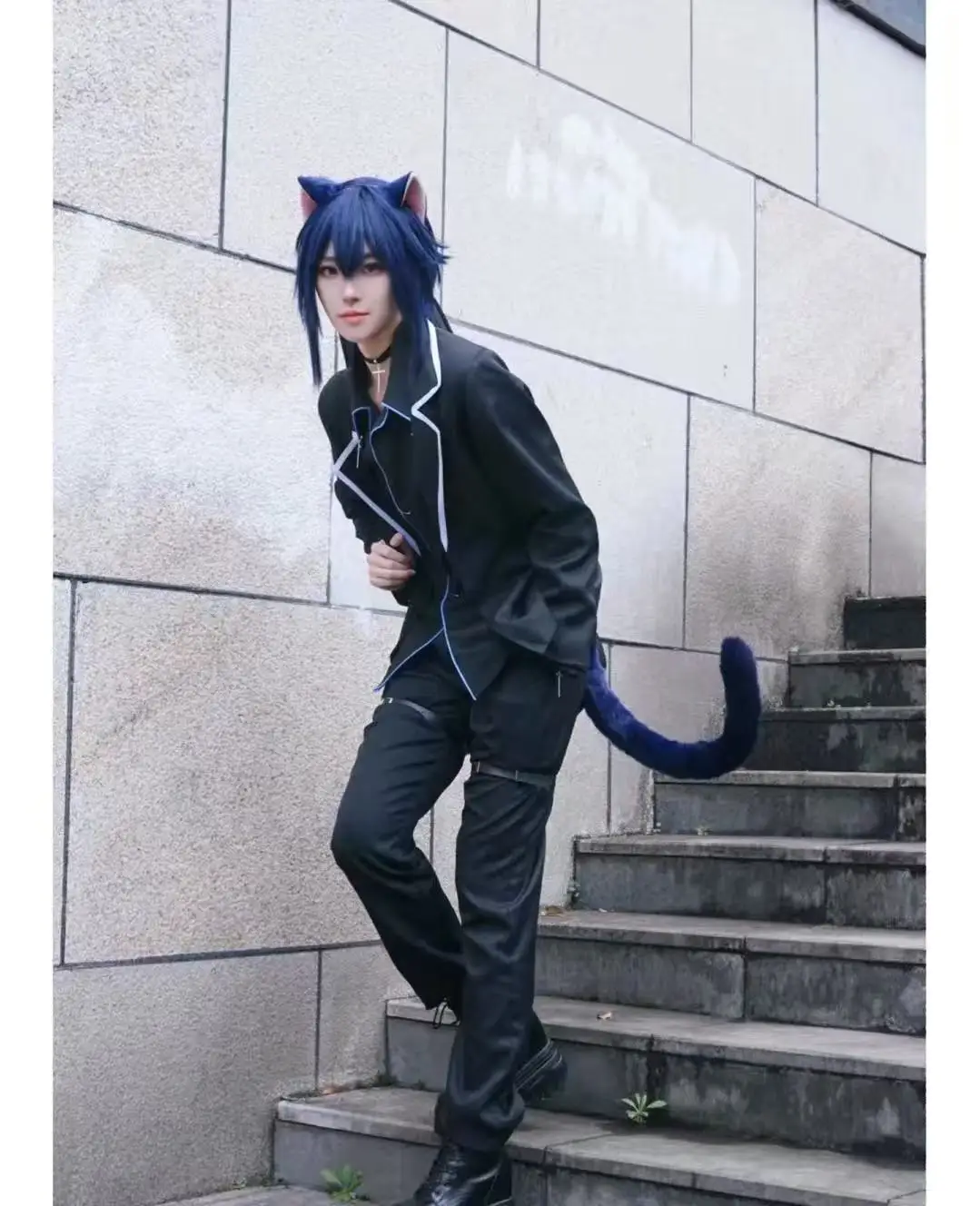 

Cosplay costume Anime-inspired Men's Slim-Fit Cosplay Outfit Set Gothic Dark Style Costume
