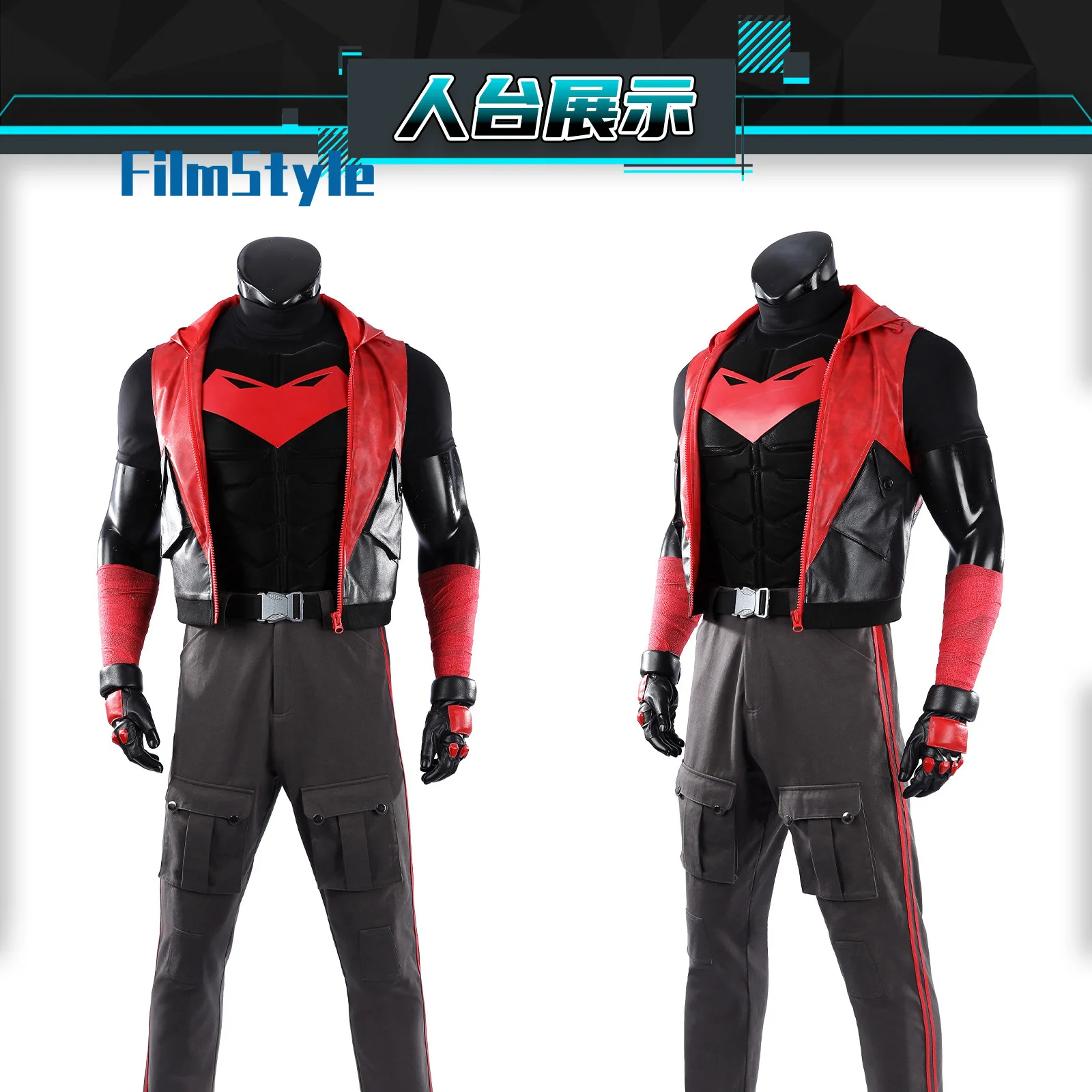 Red Hood Jason Todd Cosplay-Kostüm, Uniform, Halloween, Karneval, Party, Weihnachten, Rollenspiel, Kleidung