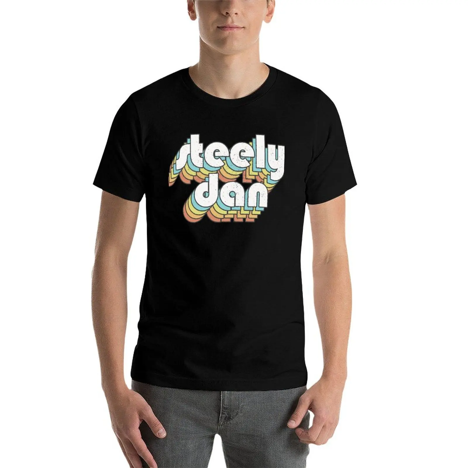 

Retro Steely Rock jazz T-Shirt man t shirt designer t shirts with prints funny t shirts man T-Shirt