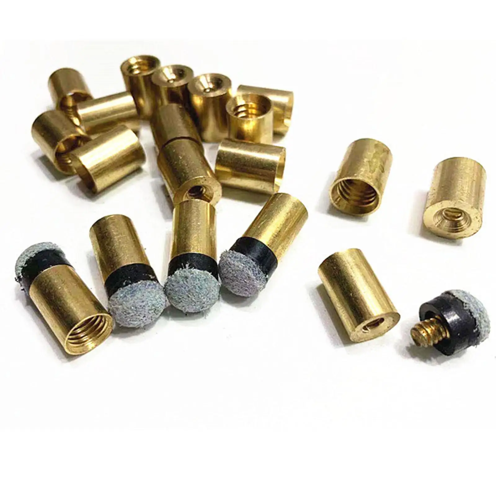 

Billiard Cue Tips 10mm Copper Ferrule Leather Replacement Stick Head for Pool Table Accessories Game Room