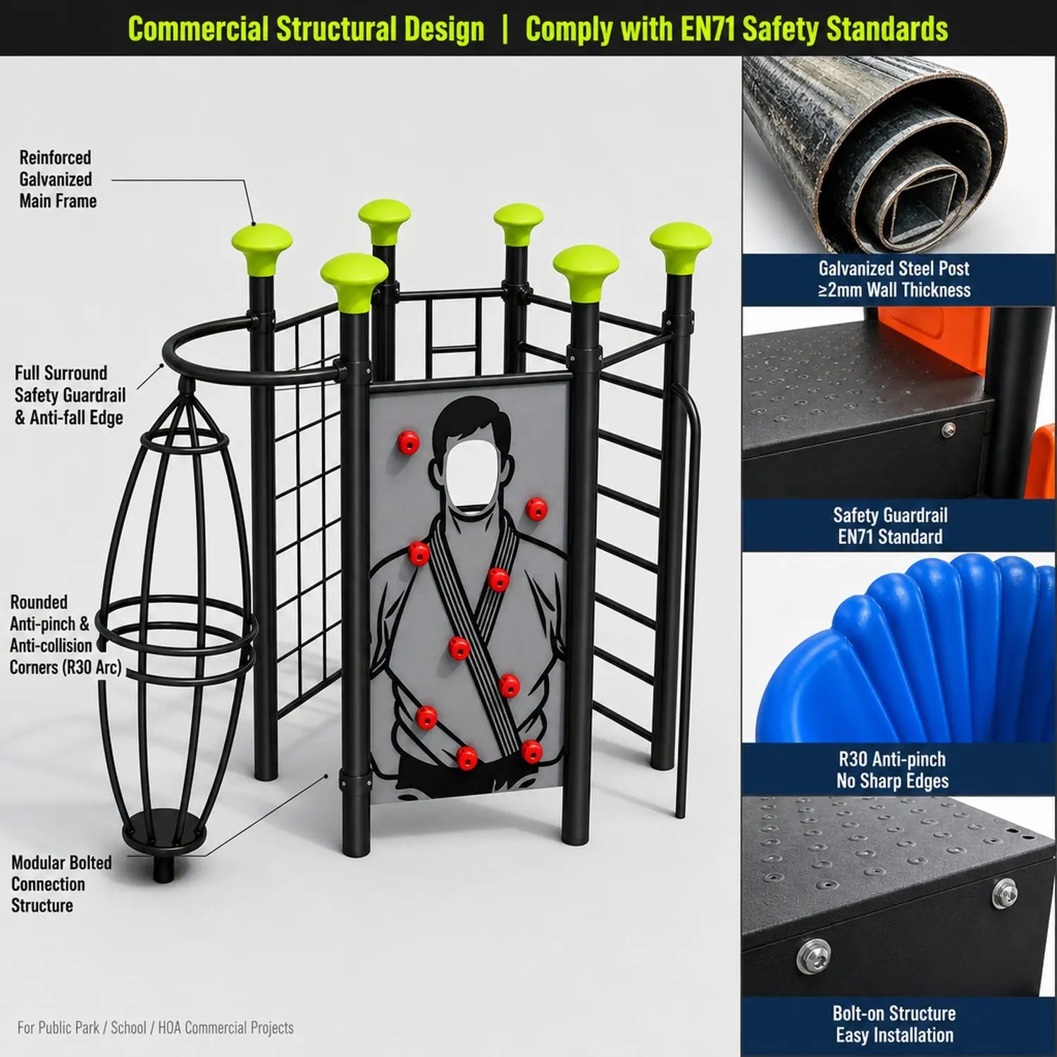 SageDelightRides OEM Outdoor Exercise Equipment Avocet Climbing Net Jungle Gym Kids LLDPE Steel School Park Community Wholesale