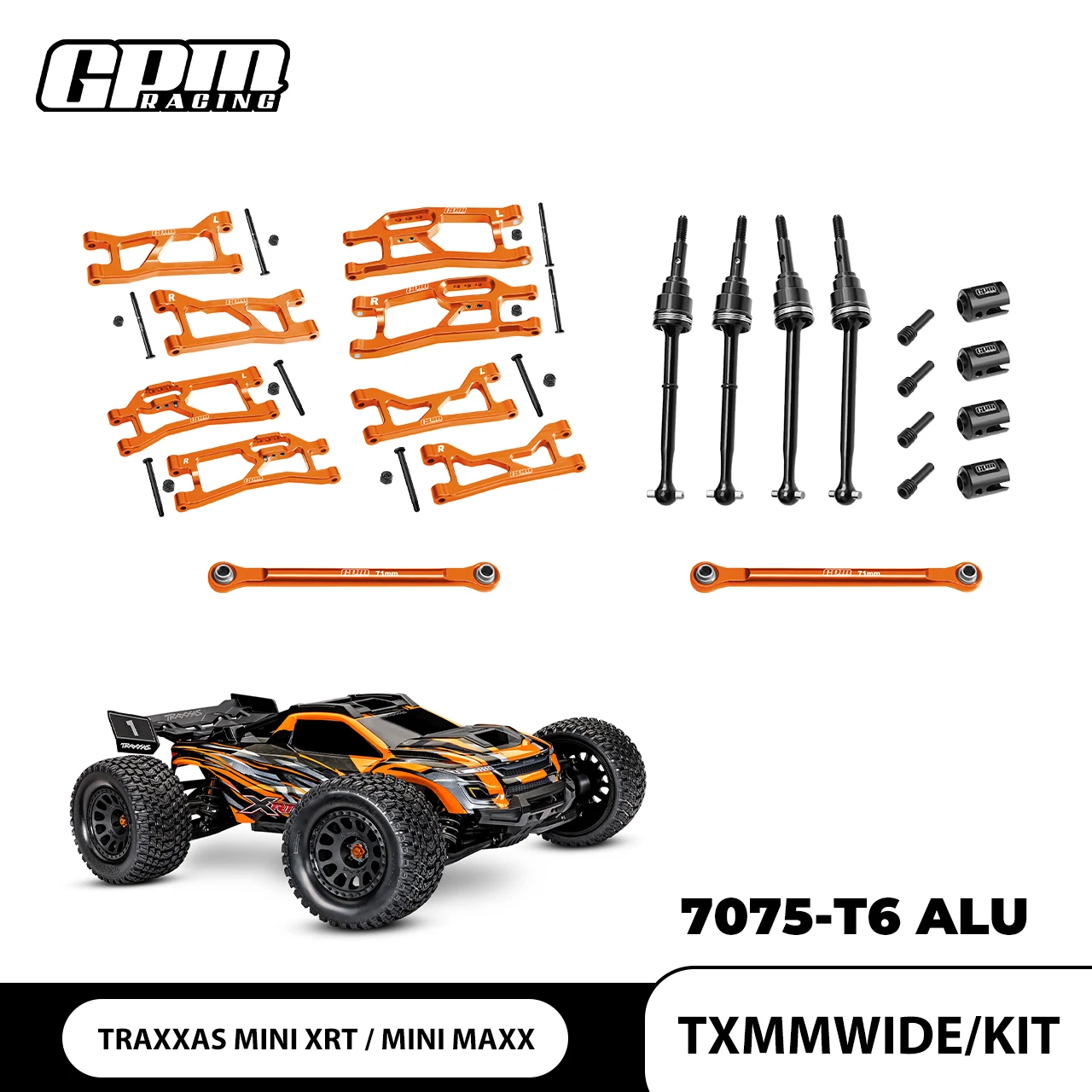 

Комплект подвески из сплава GPM 7075, WIDEMAXX для TRAXXAS MINI MAXX TRUCK-107154-1