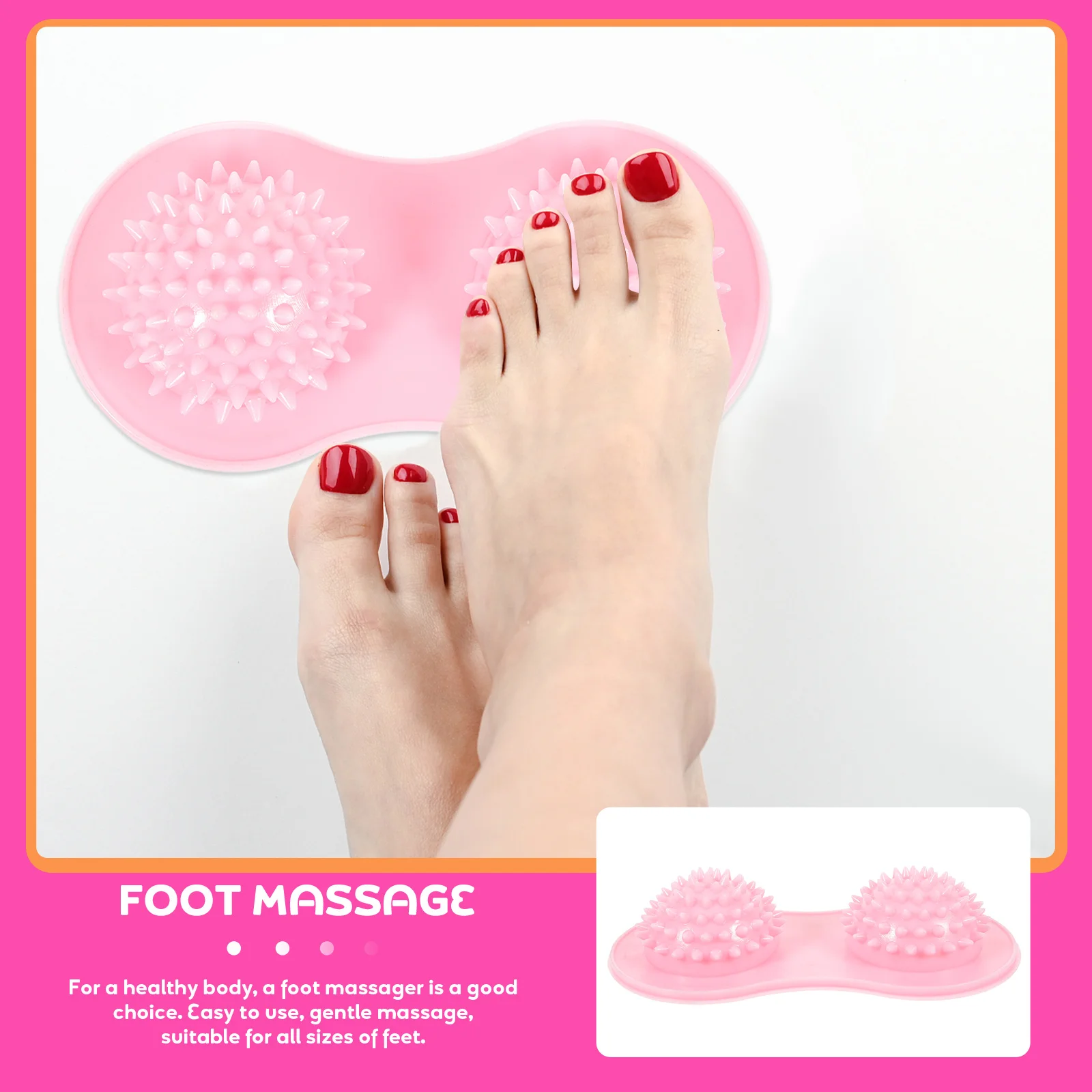 

2 Pcs Foot Massage Ball Plastic Massager Spa Accessories for Home Thorn Massagers Pp Tool