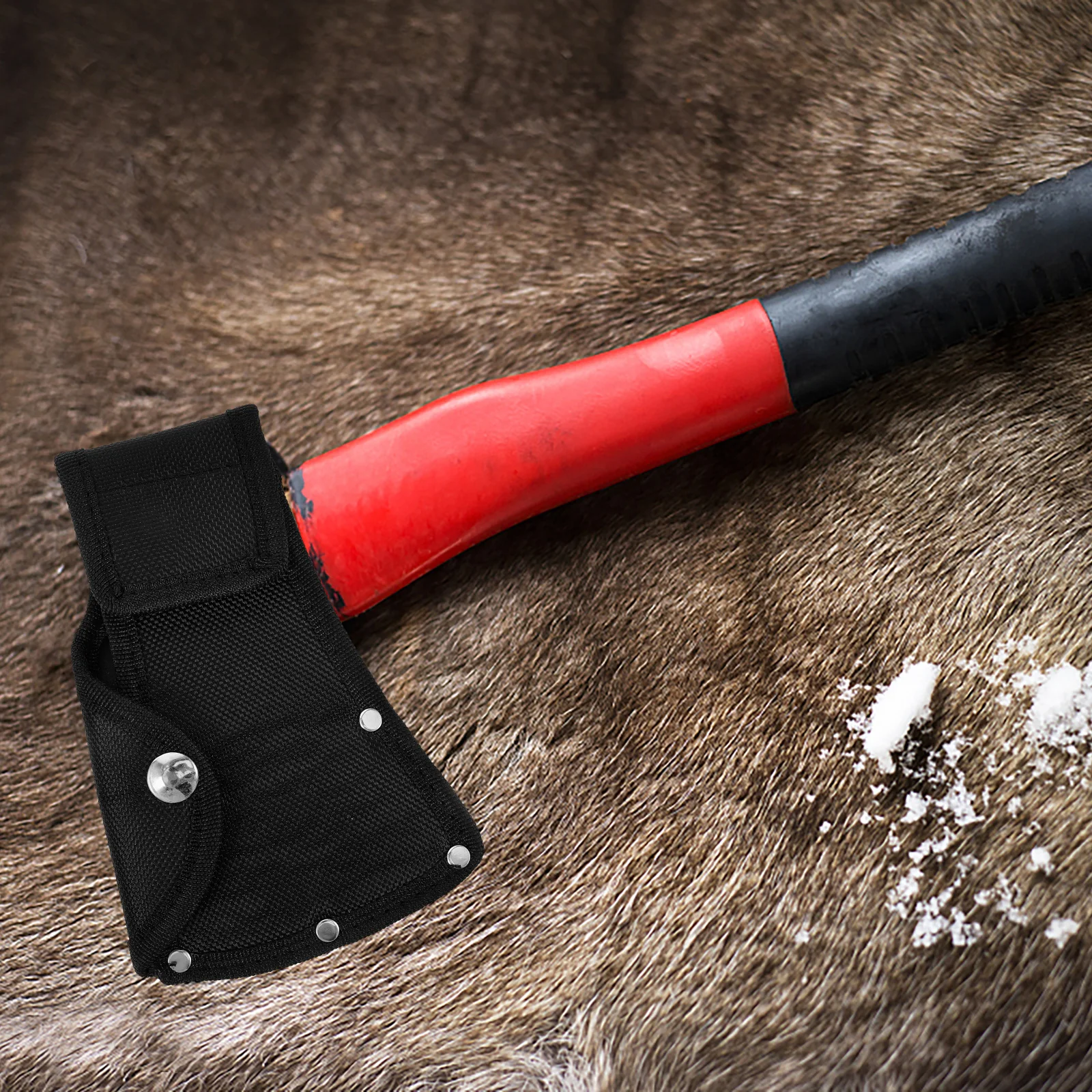 Hatchet Cover Thickened Nylon Axe Head Protector Outdoor Camping Portable Snap Closure Axe Sleeve Hatchet Head Protect Case