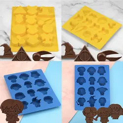 Harry Potter Molds Movie Peripherals Kawaii Anime Character Halloween Badges Cookie Ice Chocolate Cake Models Diy Accessories