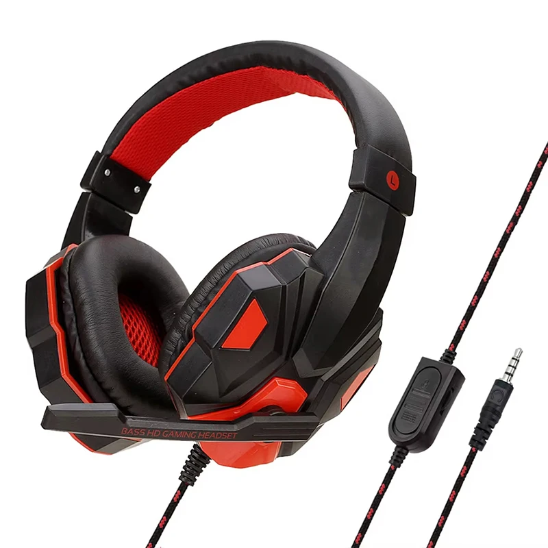 

Professional LED Light 3.5mm Wired Gaming Headphones With Microphone For PS4 Xbox One Switch Phone Laptops PC Earphones Helmet