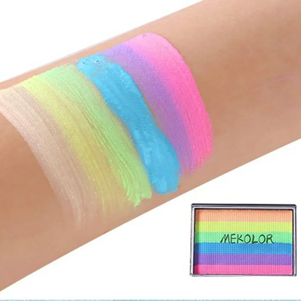 Water-Soluble Face Painting Palette Bright Colors Non-Toxic Body Painted High Saturated Portable Painting Box Children