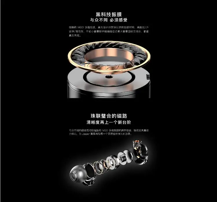 New Jasper-T Year of the Tiger Limited Edition Headphones In-Ear HIFI Dynamic Professional Fever Earplugs (Plug Type: 3.5mm)