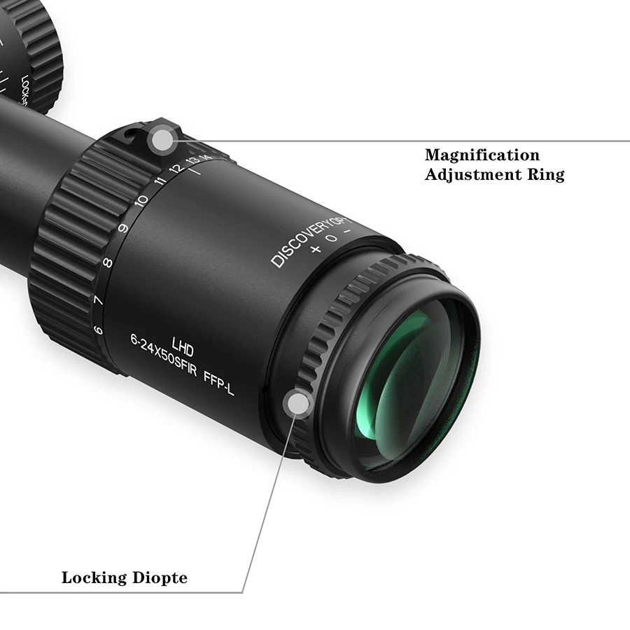 Discovery LHD 6-24X50SFIR FFP-L Riflescope Eerste Focal Place MOA Richtkruis Verlichte Scope Optische Jacht Sniper Sight