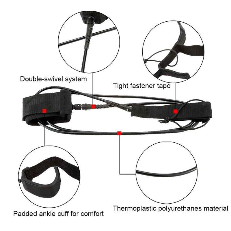 Surf Leash Foot Rope Foil Wing Surf Waist Leash Hip Belt Surfing Chest Strap Releasable Leashes