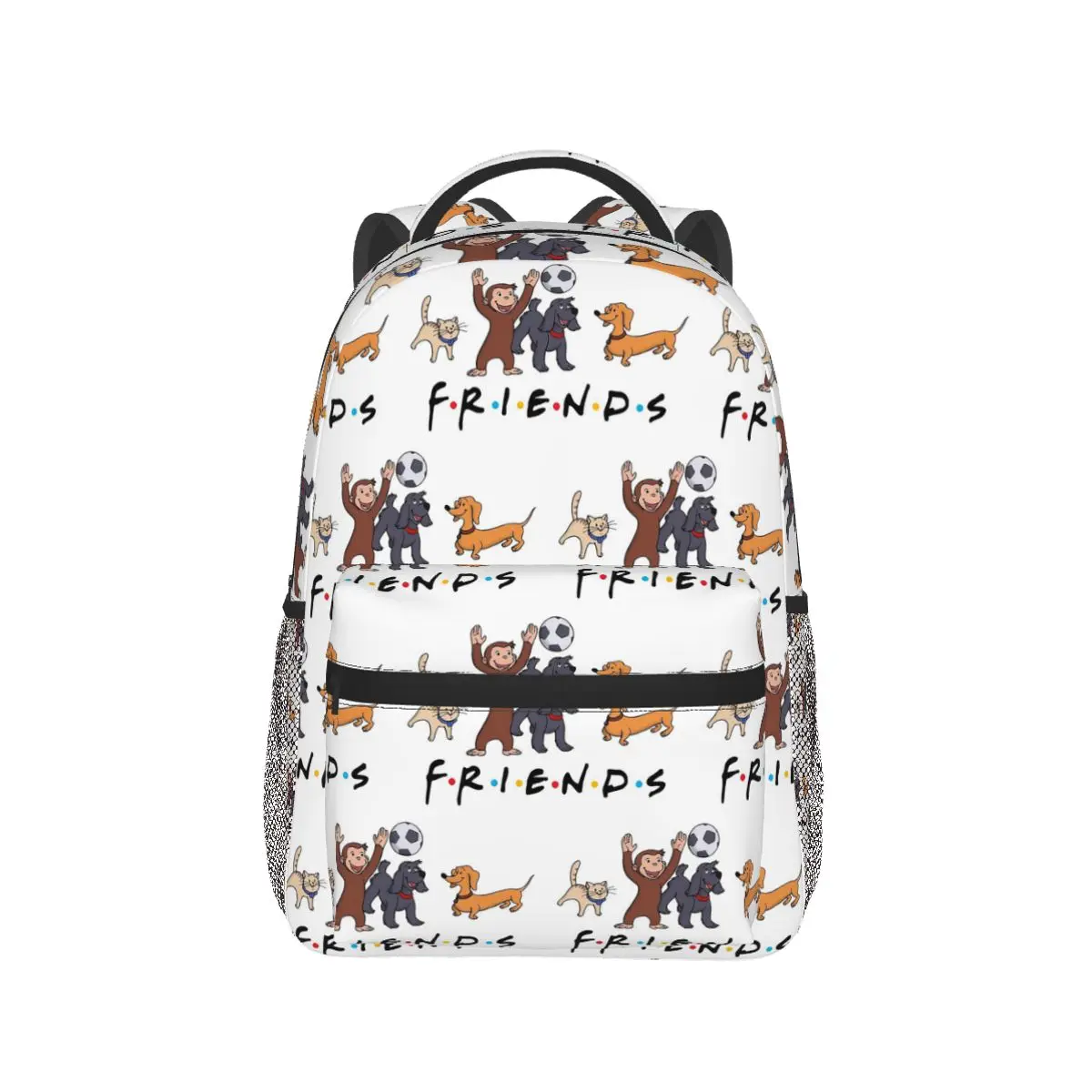 George Friends Student Backpack School Bag Hiking Travel Daypack for Men Women Fashion Bookbag Shoulder Bags