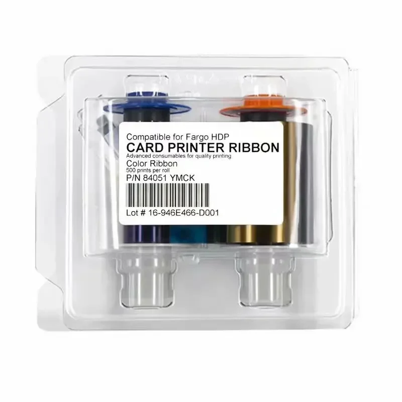 Compatible Fargo 84051 YMCK Color Ribbon For HDP5000 Card Printer 500 Prints 1 Roll