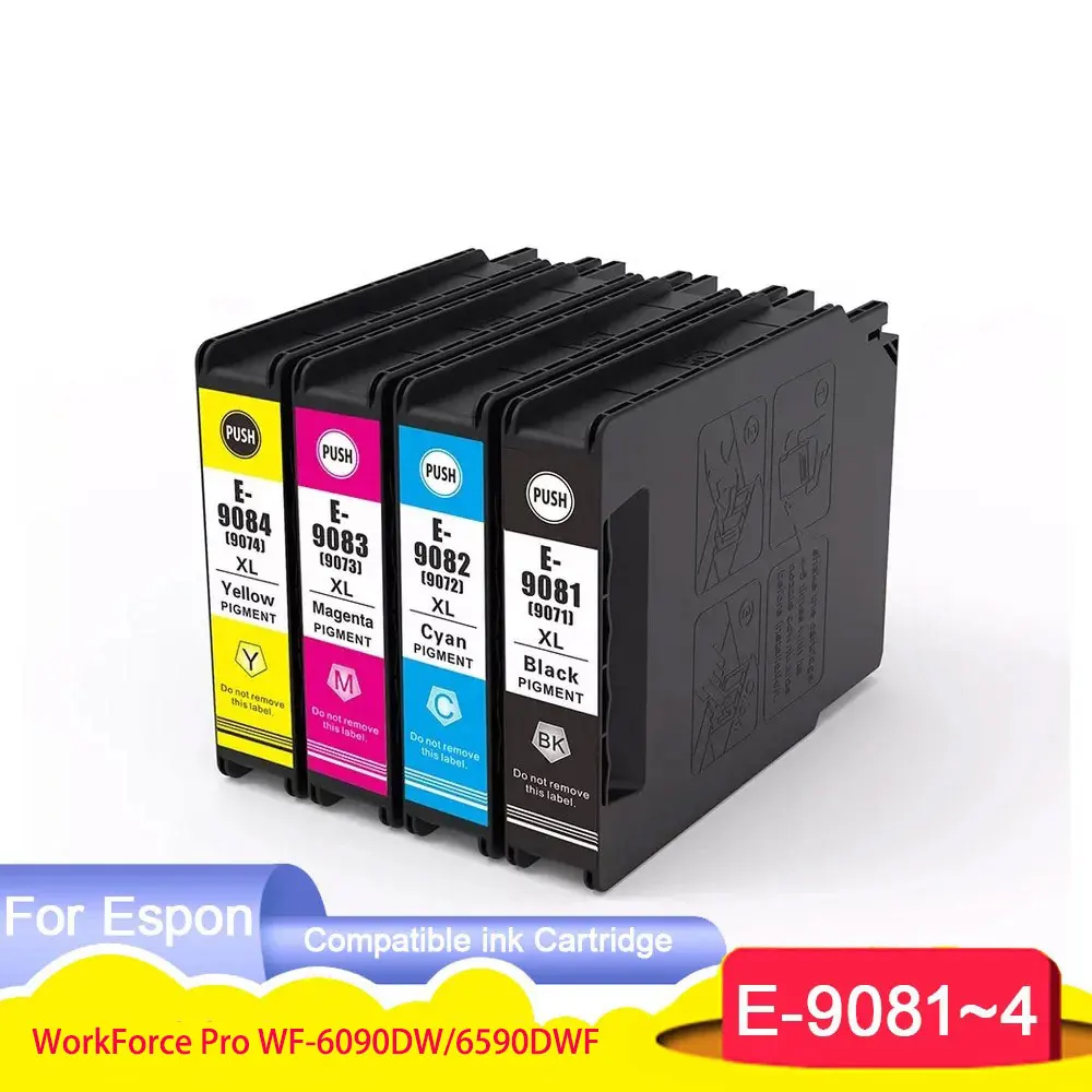 

Compatible for Epson T9081 T9082 T9083 T9084 T9071 Ink Cartridges Work For Epson WorkForce Pro WF-6090DW 6590DWF Printer