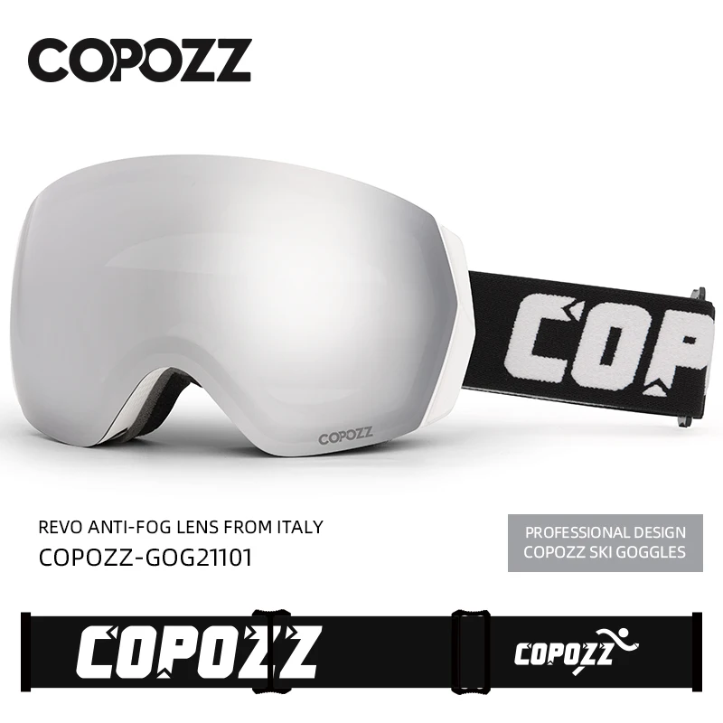COPOZZ Brand Professional Ski Goggles Double Layers Anti-fog UV400 Men Women Winter Snowmobile Eyewear Snowboard Sports Glasses