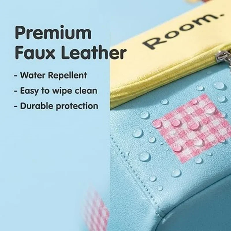 1 Stück kleine Kosmetiktasche im Hausdesign, große Kapazität mit Fächern, Handtasche mit doppeltem Reißverschluss, ideal zum Packen von Reisegepäck, tragbare Aufbewahrungstasche für Reisen. – Detail 6