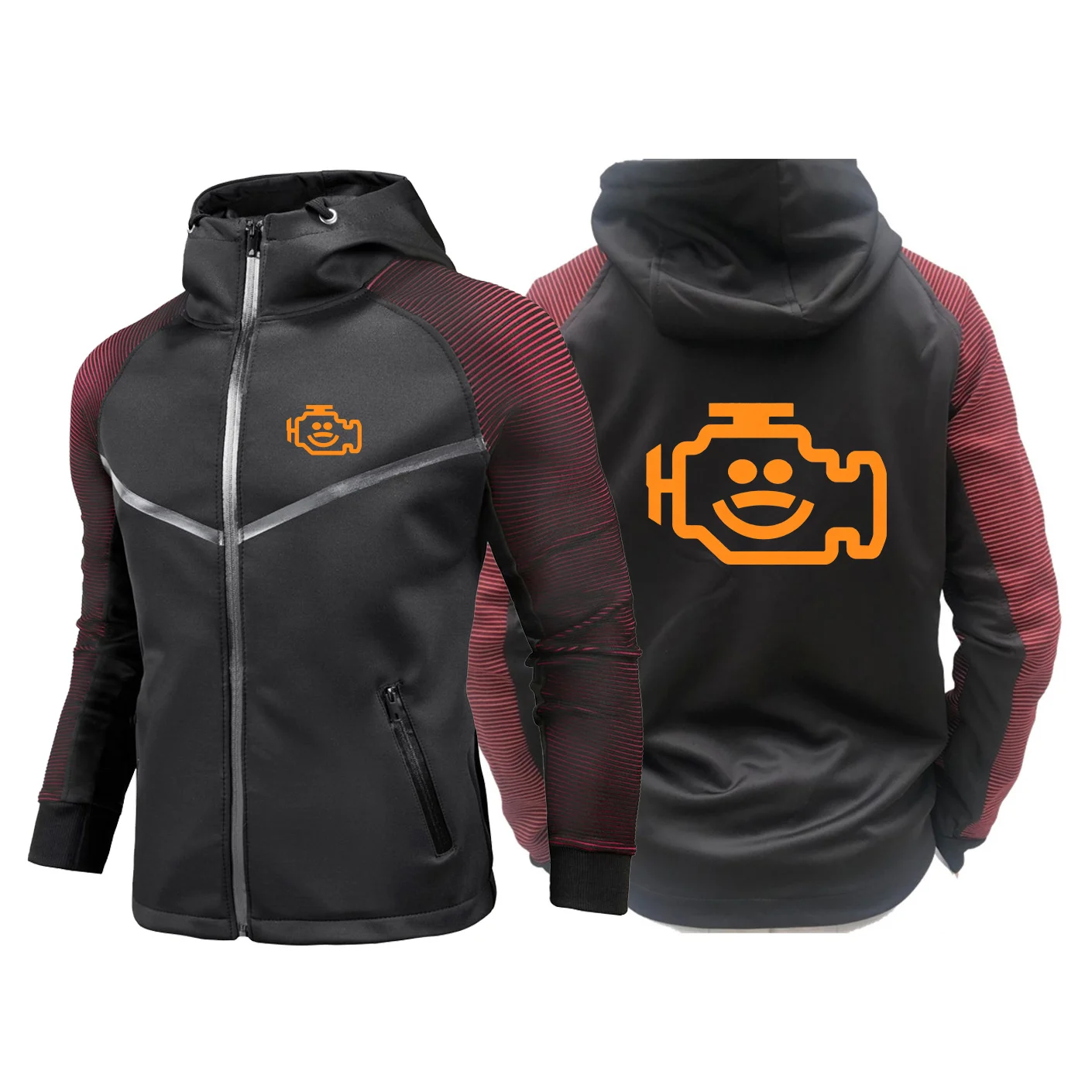 Mechanic Auto Repair Check Engine Funny Men's Spring and Autumn Outdoor Casual Motorcycle High Quality Sports Jacket Hoodies