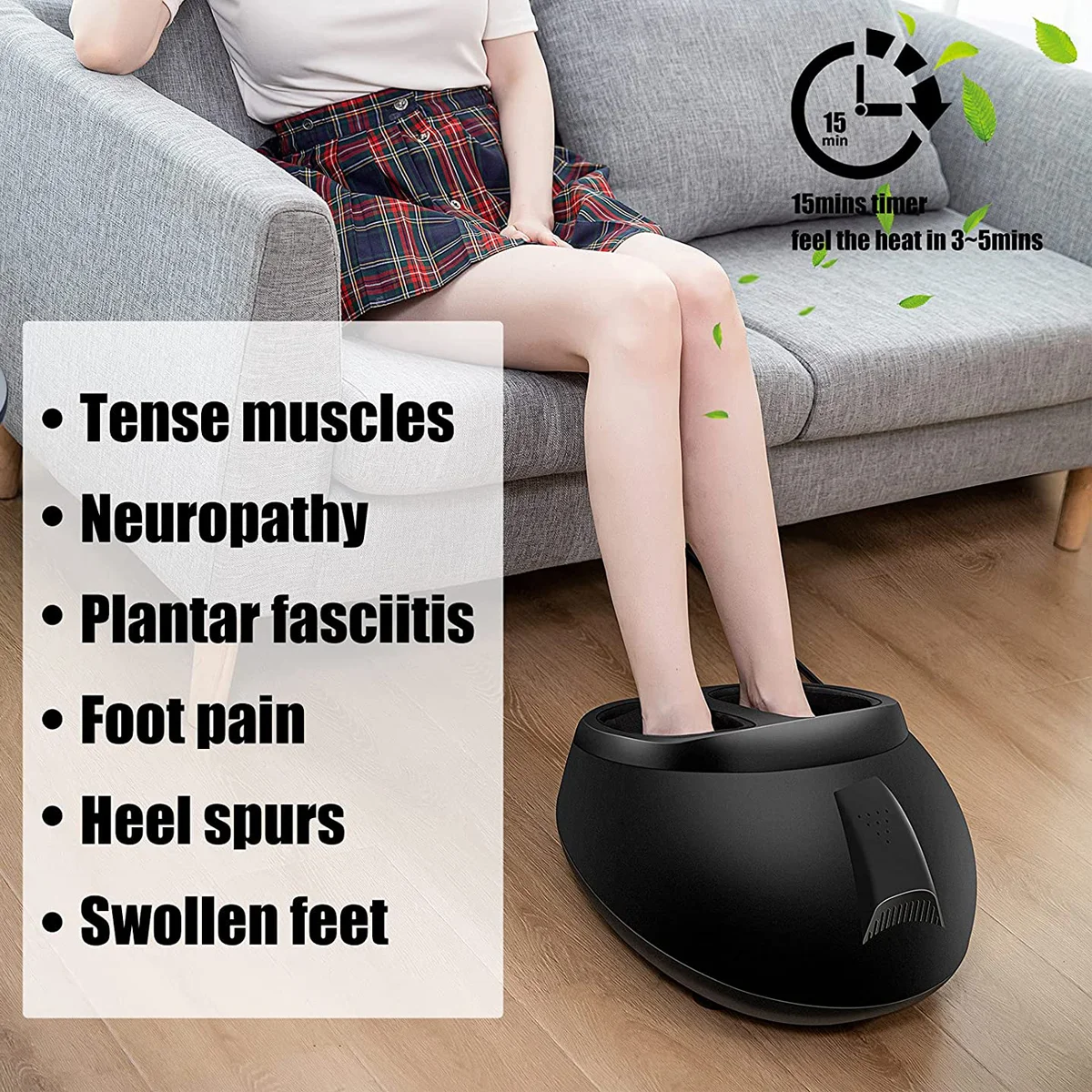 2025 الكهربائية شياتسو الأشعة تحت الحمراء العجن الأسطوانة وآلة تدليك القدم الاهتزاز لتدليك القدمين كله