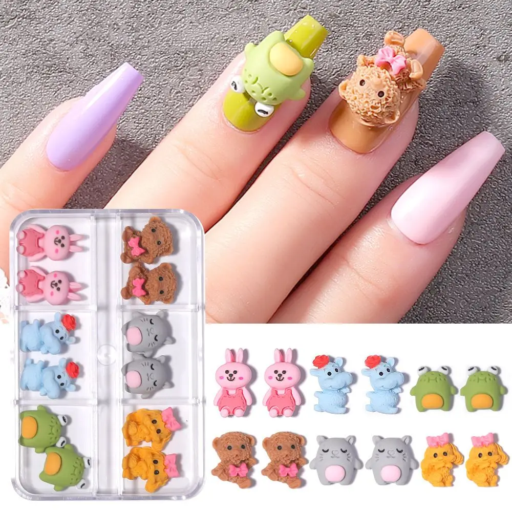 Bear DIY Manicure Accessories Animal Fashion Design Rabbit Nails Charms 3D Nail Decoration Nail Rhinestones Nail Art Jewelry