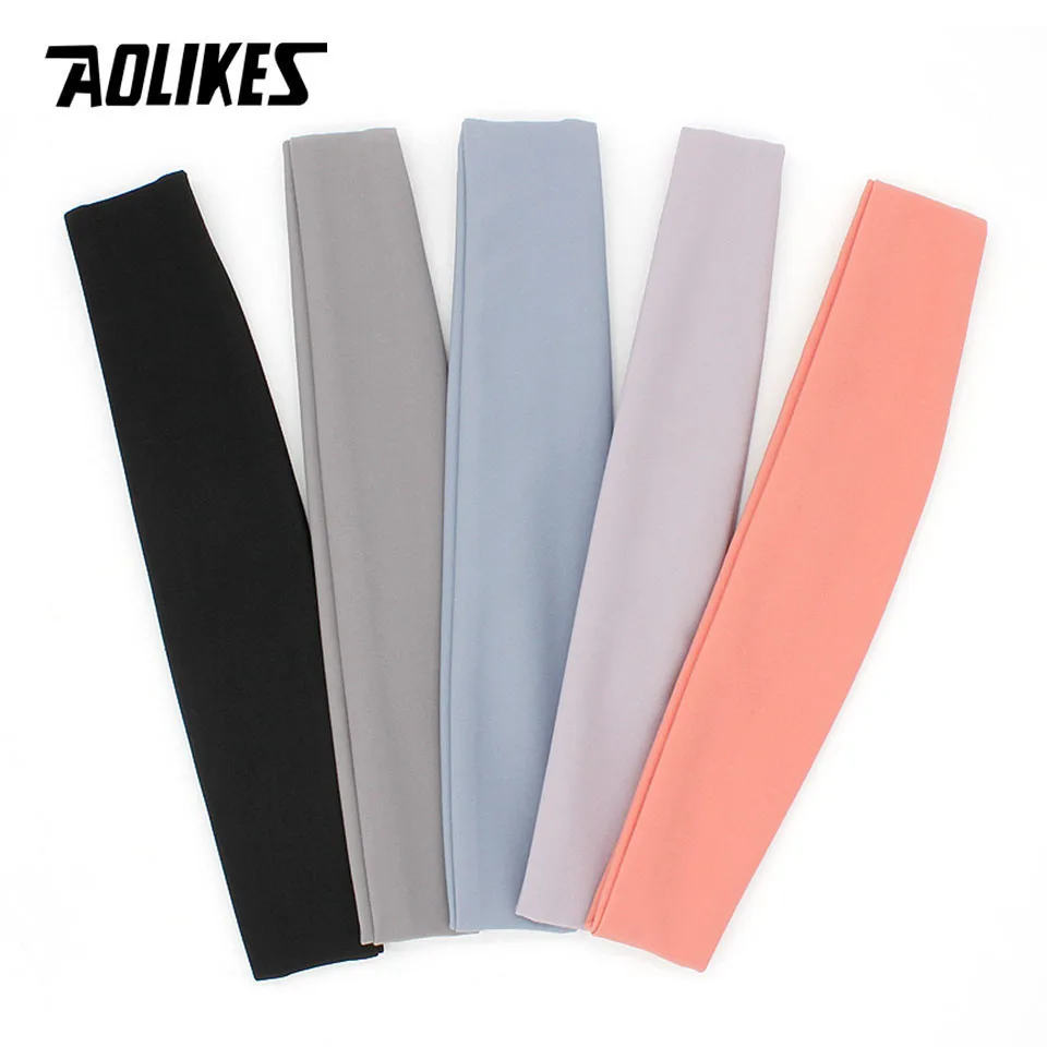 AOLIKES Gym Running Sweatband Sports Headbands Elastic Sweat Head Band Fitness Absorbent Cycling Jog Tennis Yoga Hair Bandage