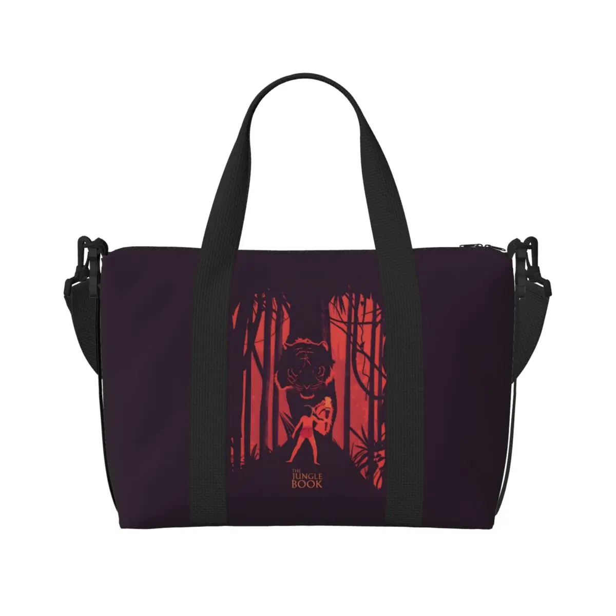 

Пляжная большая сумка «Книга джунглей» на заказ для женщин, музыкальный фильм приключений, большое отделение, пляжные дорожные сумки для спортзала