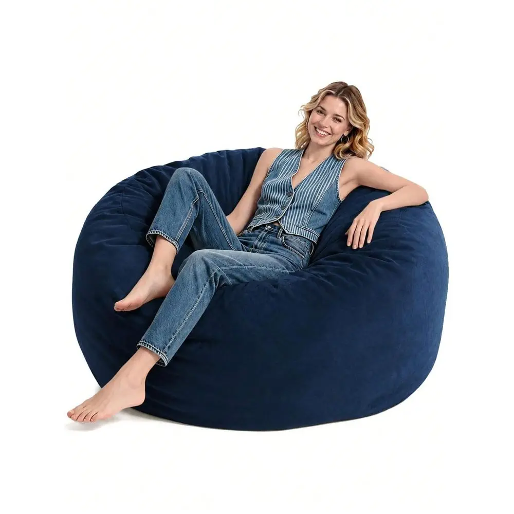 Bean Bag Chair Cover Soft Fluffy Dutch Velvet Bean Bag Bed No Filling, Cover Only, Comfy Washable Lazy Sofa Cover Adults And Ki