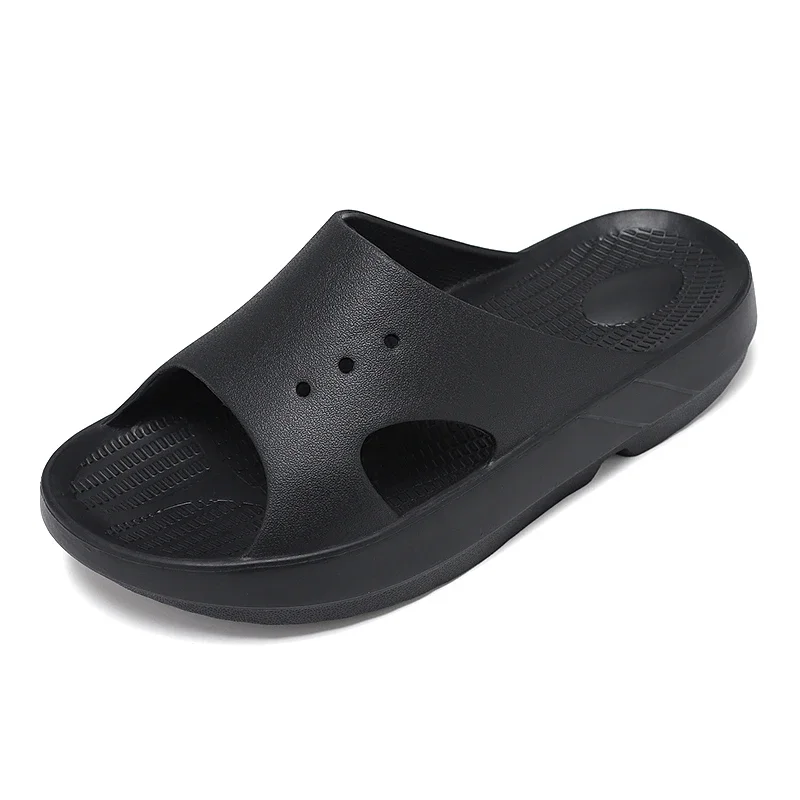 New Summer Slippers Men Soft Bottom Indoor Home Platform Sandals Fashion Beach Shoes Couple Non-Slip Bathroom Slides