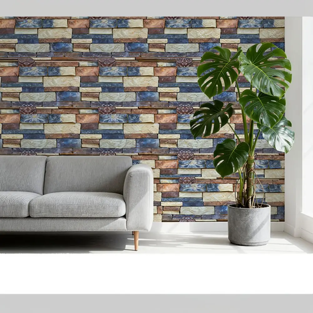 Vintage Brick Texture Wall Paper Waterproof PVC Peel And Stick Wallpaper For Kitchen Bedroom Living Room Room Decor Mural