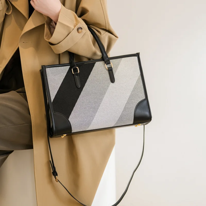 

Большая женская сумка-тоут в корейском стиле 2026 | Модная клетчатая сумка через плечо | Просторная сумка через плечо и сумка | Шикарный модный кошелек