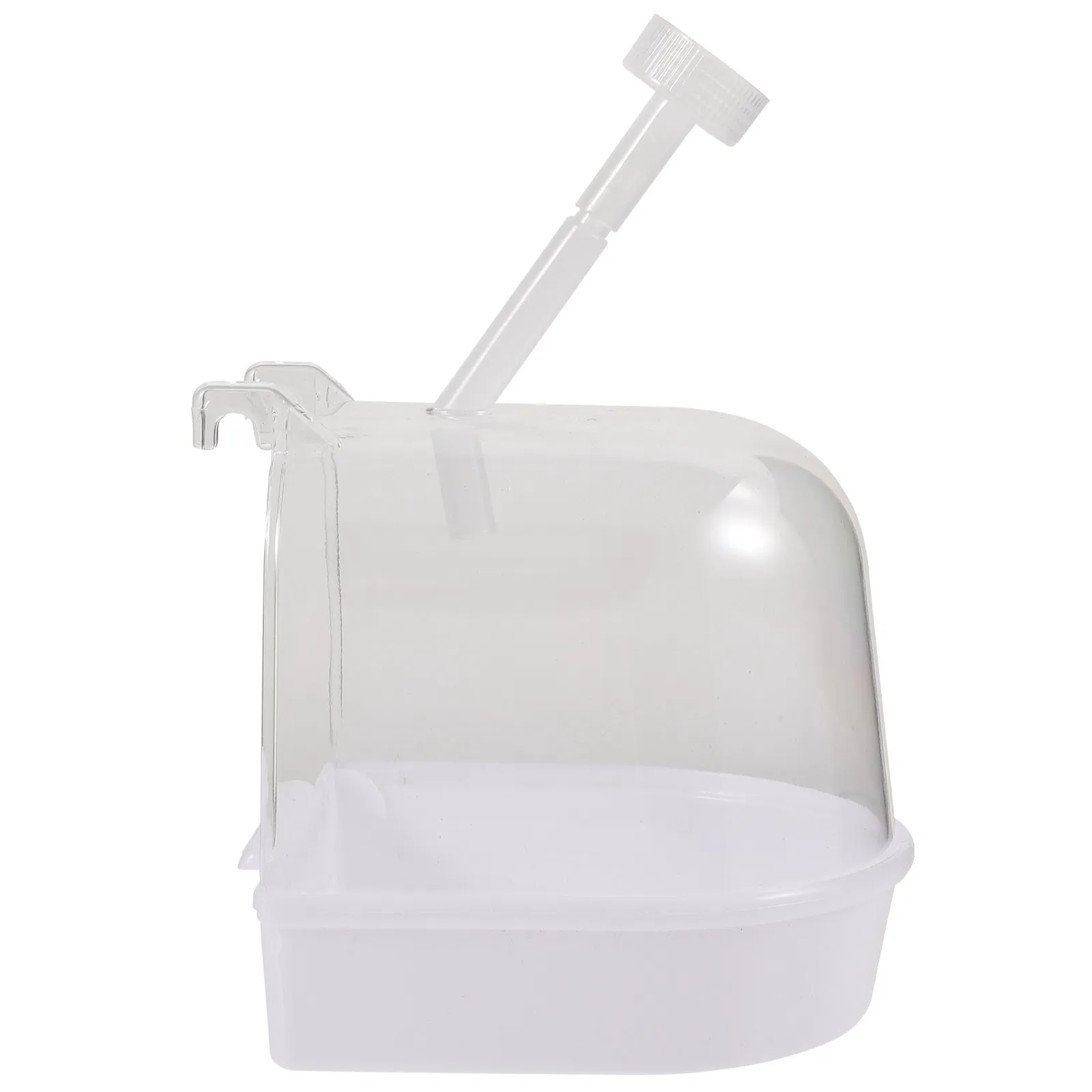Premium Bird Bathtub for Cage Hanging Transparent Bathing Cube for Parrot Parakeet Cockatiel Easy Clean Removable Tray Large